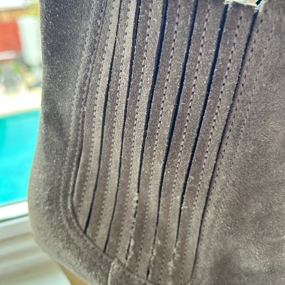 Prada Chelsea Suede Heeled Boots - Picture 13 of 16